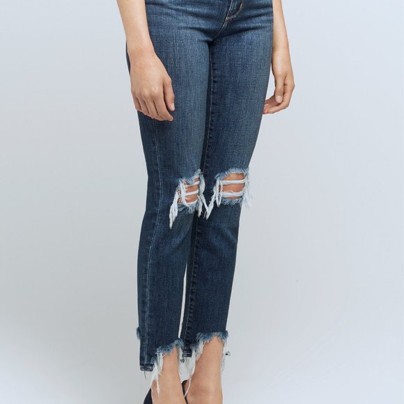 L'AGENCE High Line Skinny Jean in Destroyed Encina - Picture 5 of 8